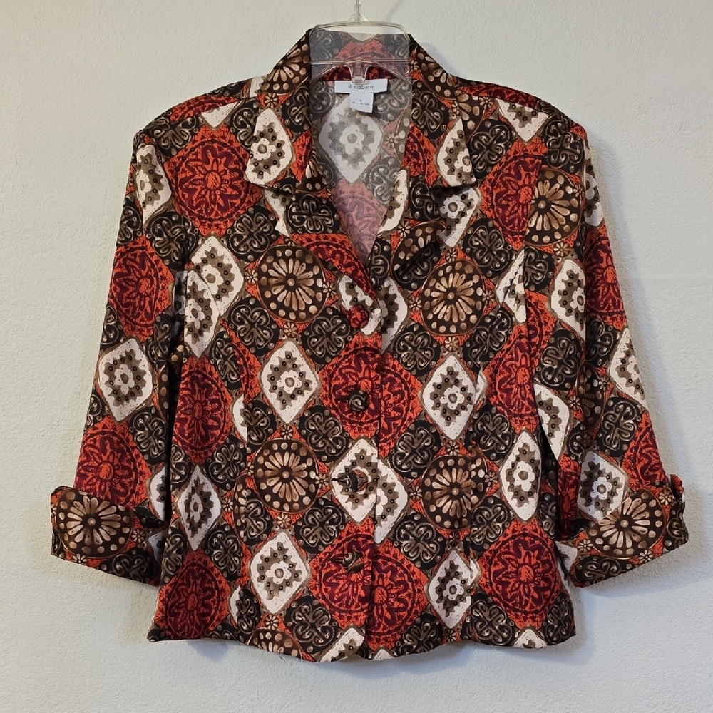 Large Geometric Patterned Blazer